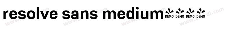 resolve sans medium字体转换
